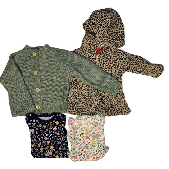 Carter's Other - Infant Baby Girl Lot 3-6 Month Sweaters‎ (2) One Piece Peyton & Scout Carters